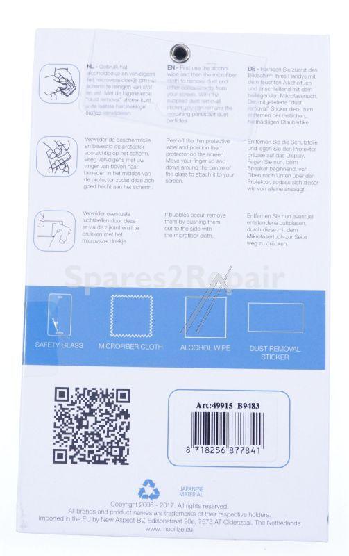 Mobilize Display Protective Film - 49921 Mobilize Glass Screen Protector Wiko View Prime