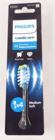 Philips Tooth Brush - 881904488010 Hx9044-88 Sonicare C3 Premium Plaque Defence 4-pack Black