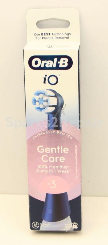Braun Tooth Brush - 80782591 Oral-b Replacement Brush Heads Io Gentle Cleaning 2-pack Black