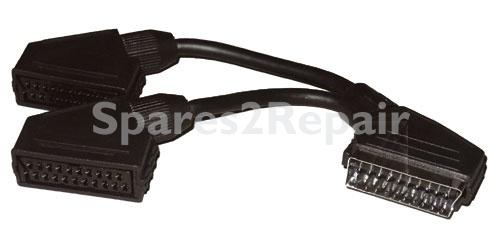 Compatible Scart Plug-scart Socket - Scart-lead 21 Pin Scart Plug-2x 21pin Scart Socket 0 4mtr