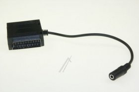 Compatible Scart Adaptor - Scart-socket To Scart-plug And 3 5m Jack Socket