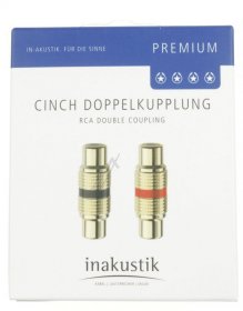 Inakustik Phono Socket/phono Socket Audi - Premium Premium C -doppelkupplung 2er Set Rot & Schwarz