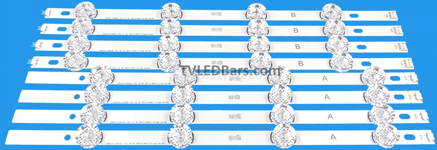 Barz LED Backlight Array LG 40LF630V 40" DRT4.0 HC400DUN-VCKN1 8pcs