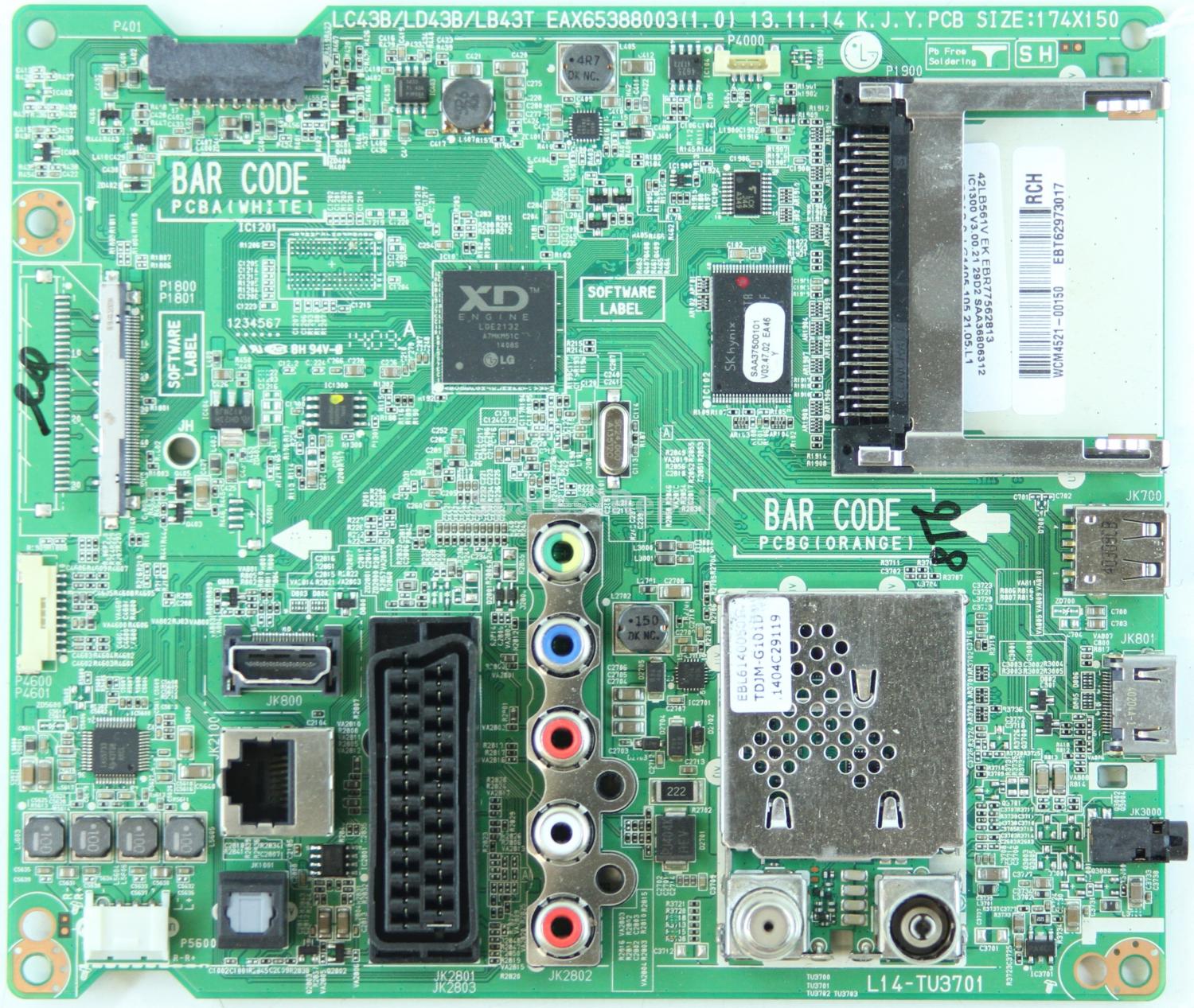 LG 42LB561V - Main AV - EBT62973017 - EBR77562813 - EAX65388003(1.0) - LC43B/LD43B/LB43T