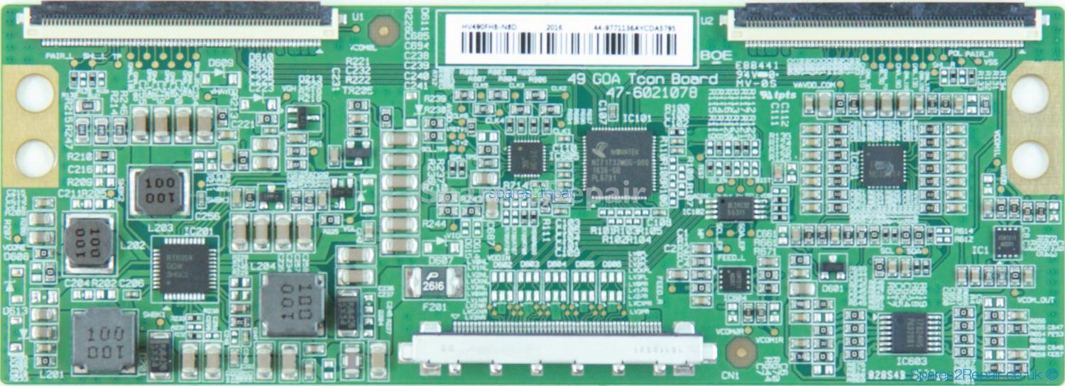 LG 49LW340C - T-Con - 44-9771136 - HV490FHB-N8D - 47-6021078 - 49 GOA Tcon Board