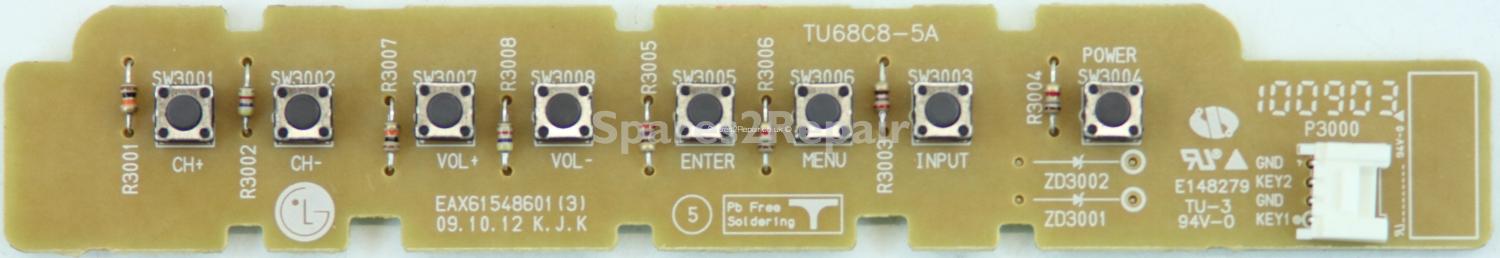 LG 32LD450-ZA - Buttons - EAX61548601(3) - EBR61247106 - TU68C8-5A