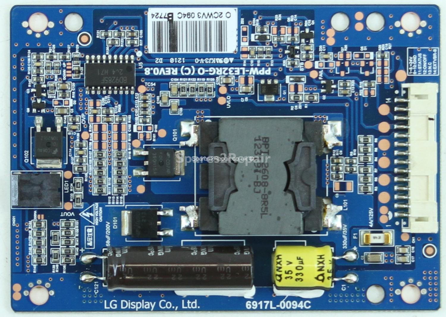 LG 32LS4300 - LED Driver Board - 6917L-0094C - REV0.8 - PPW-LE32RG-0