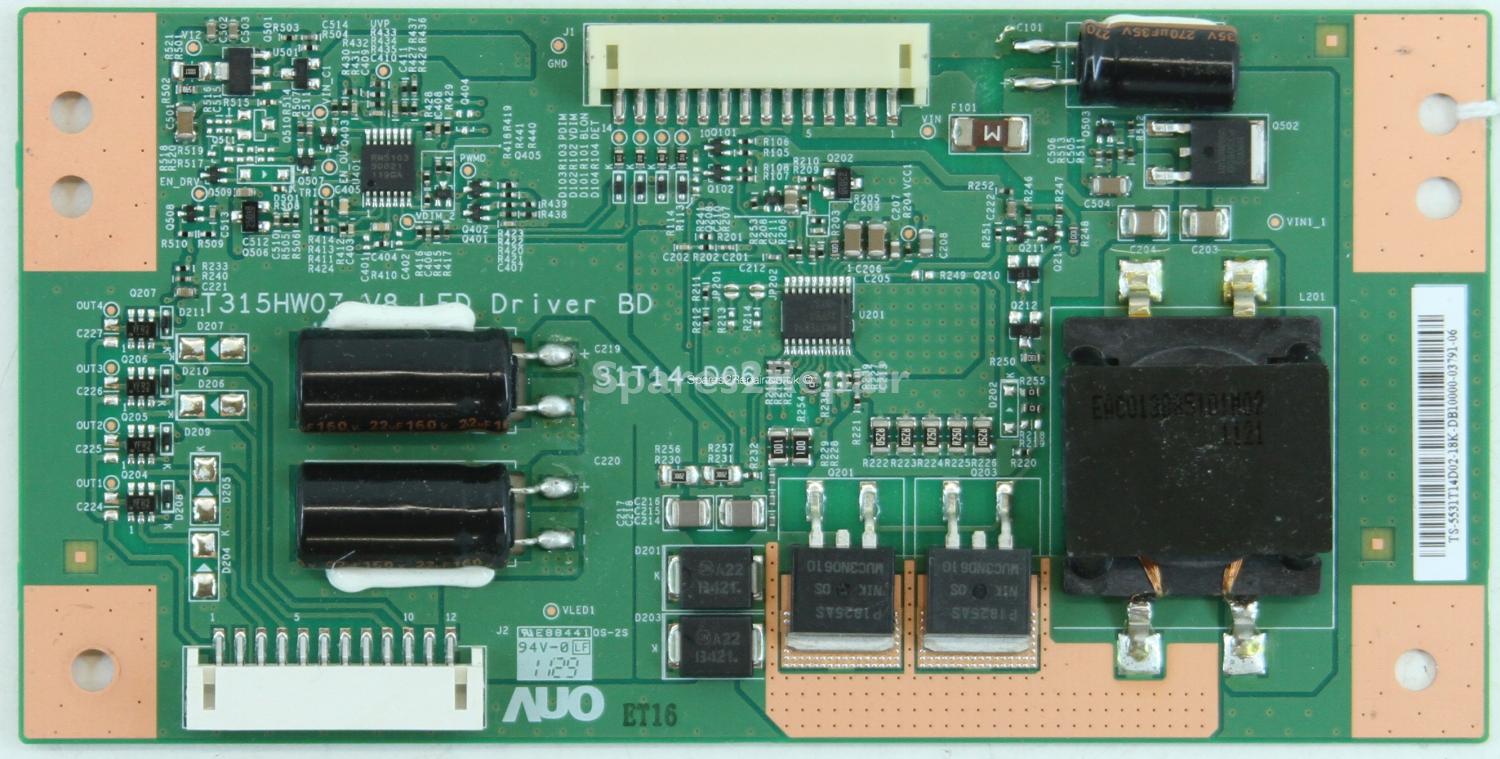 LG 32LV355T - LED Driver Board - 55.31T14.D02 - 31T14-D06 - T315HW07 V8 LED Driver BD