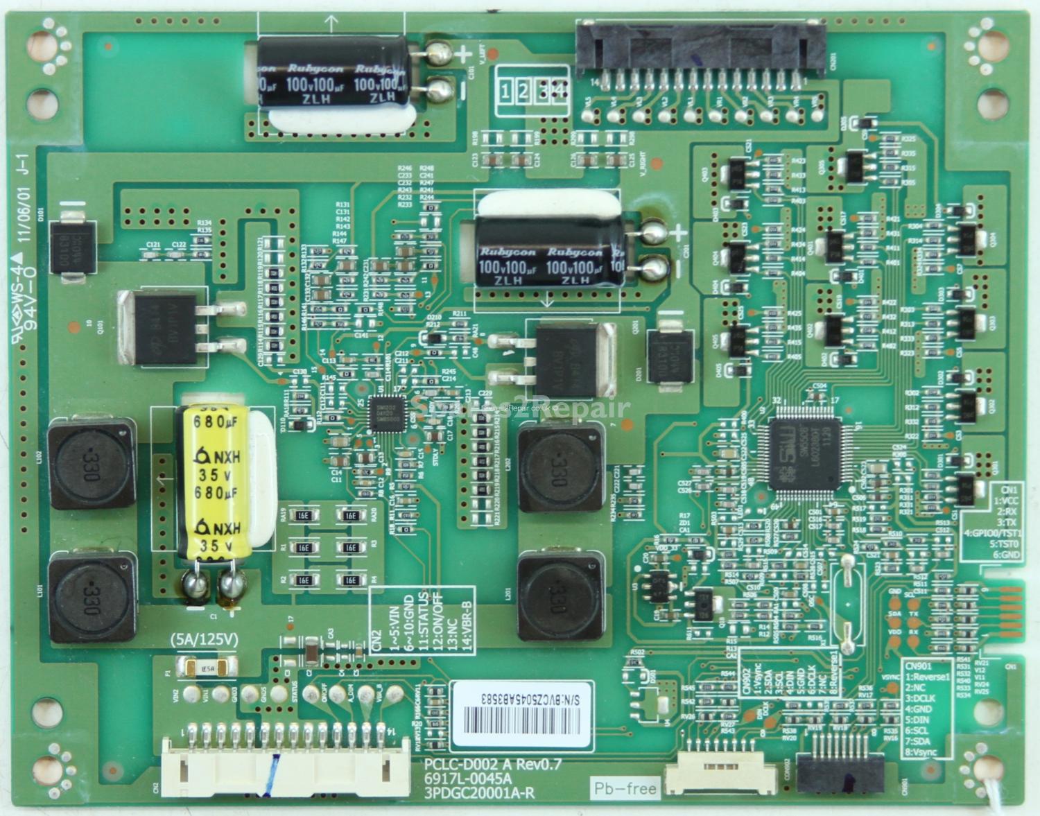 LG 32LV4500 - LED Driver Board - 6971L-0045A - PCLC-D002 A - REV0.7 - 3PDGC20001A-R