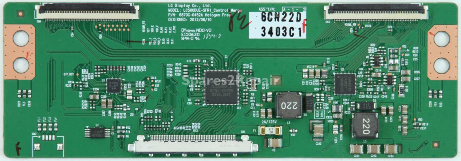 LG 42LA620V-ZA - T-Con - 6871L-3403C - 6870C-0452A - LC500DUE-SFR1_Control_Merge