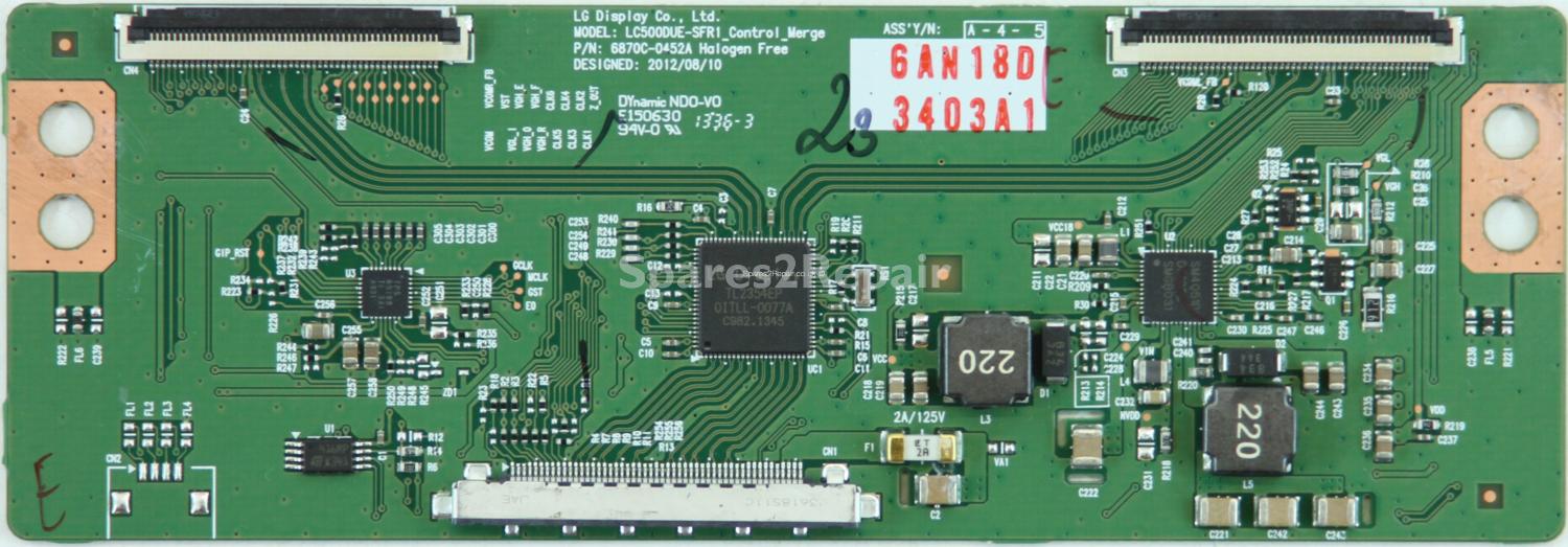 LG 42LN5400 - T-Con - 6871L-3403A - 6870C-0452A - LC500DUE-SFR1_Control_Merge