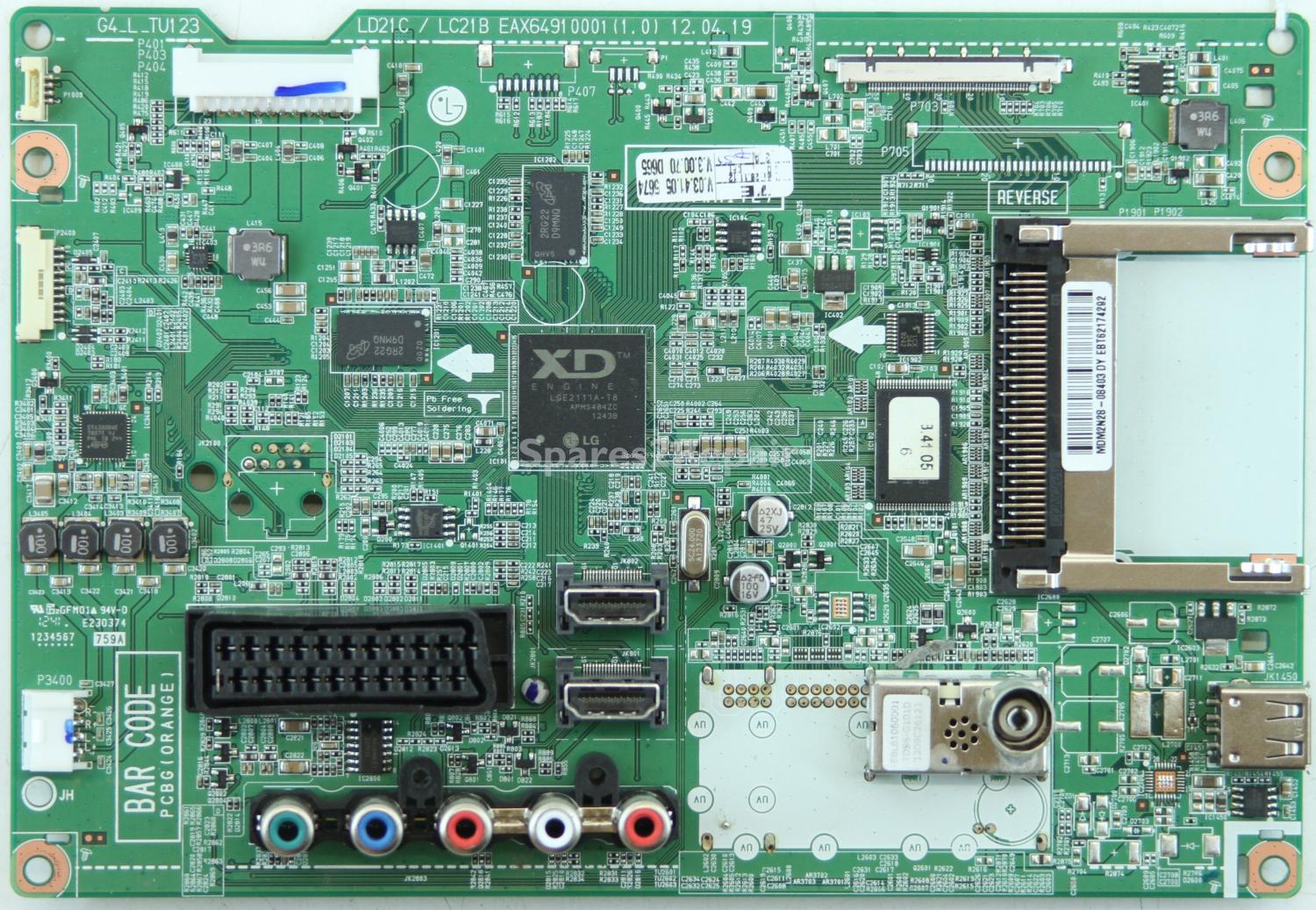 LG 42LS3450 - Main AV - EBT62174292 - EAX64910001(1.0) - LD21C/LC21B