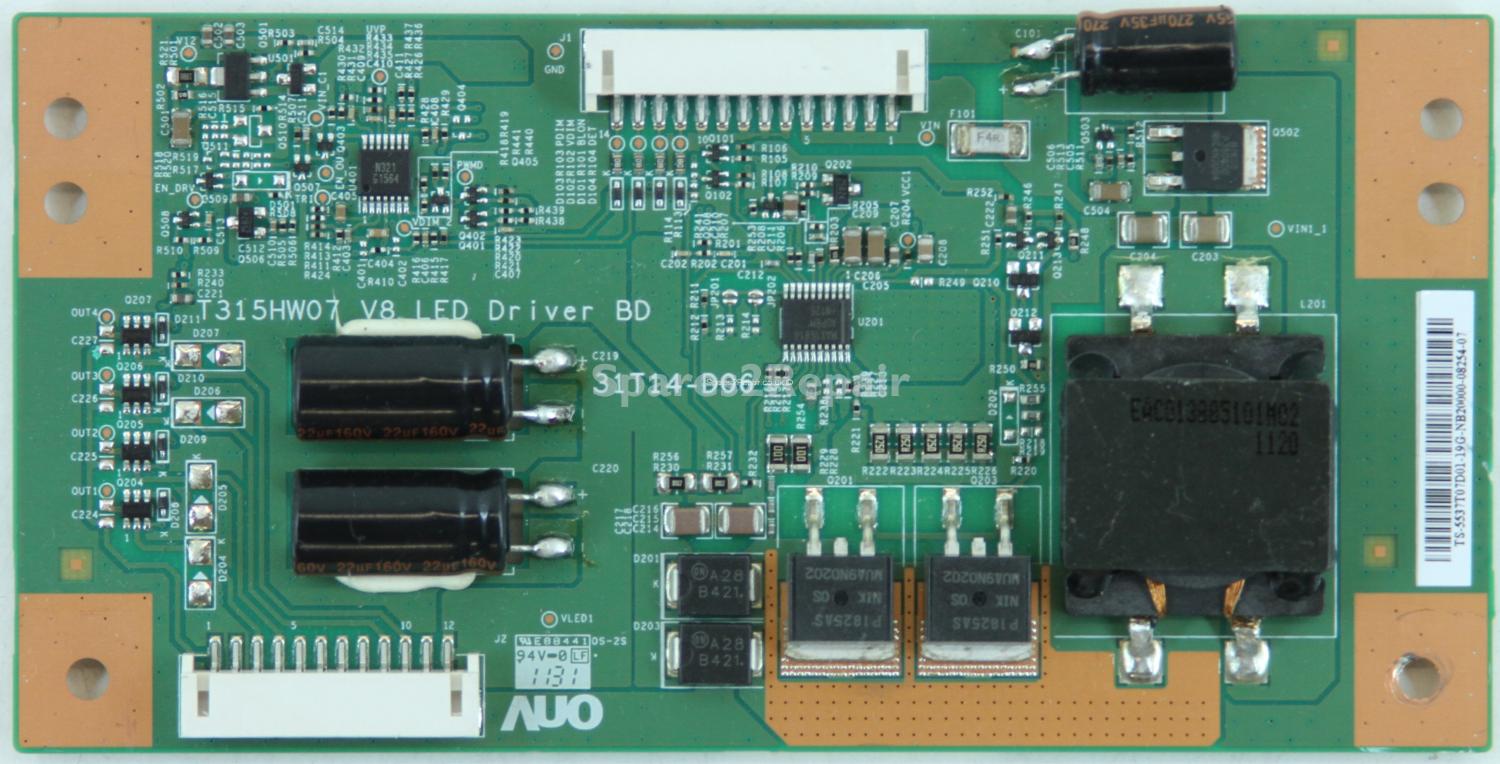 LG 42LV3550 - LED Driver Board - 55.37T07.D01 - T315HW07 V8 LED Driver BD - 31T14-D06