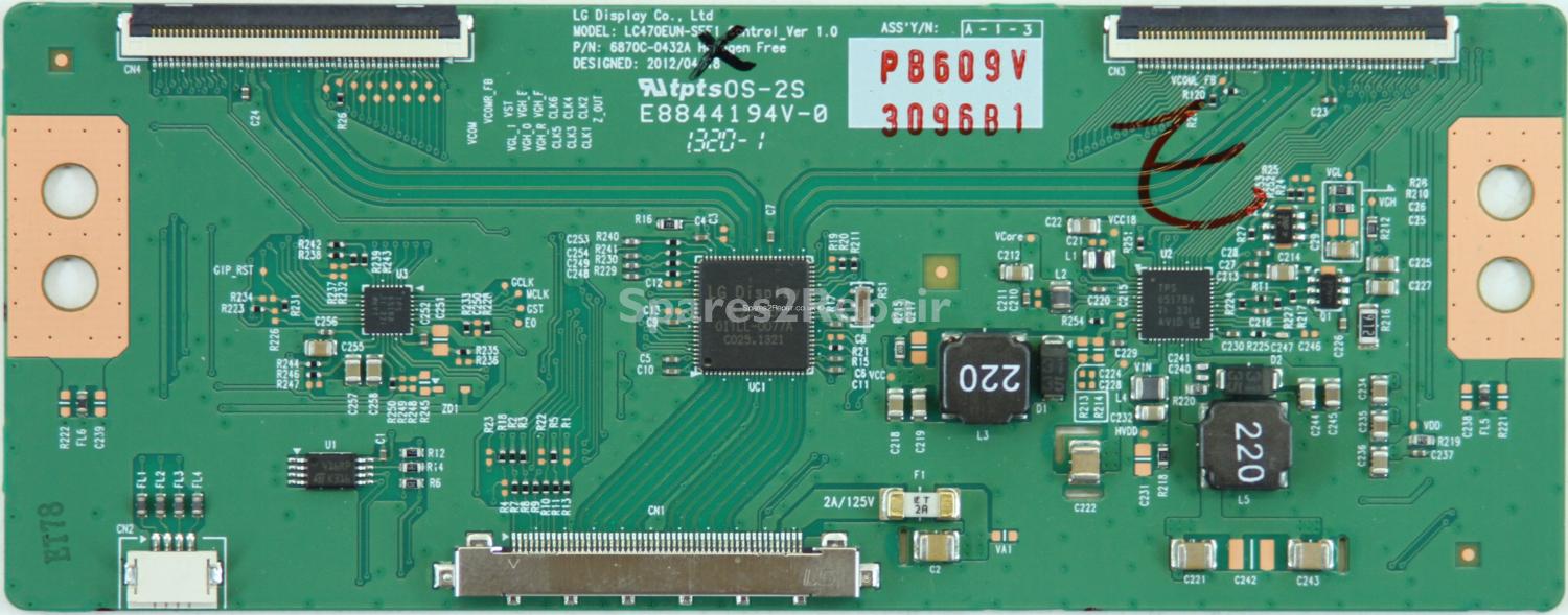 LG 47 Inch - T-Con - 6871L-3096B - 6870C-0432A - LC470EUN-SFF1 Control_Ver 1.0